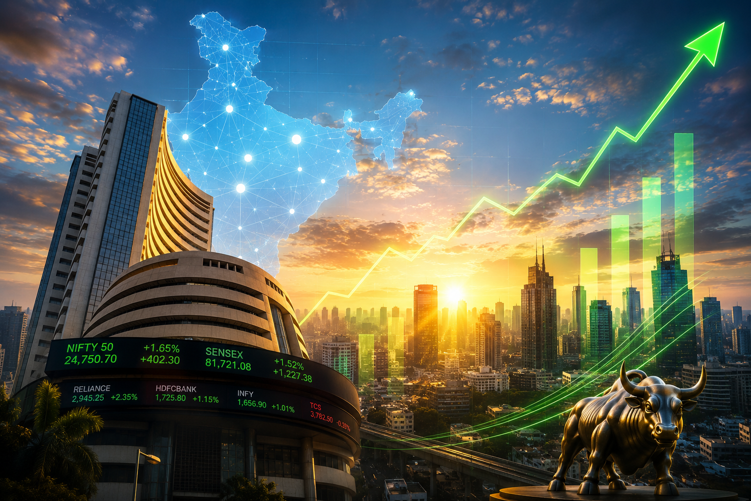India's Stock Market Eyes New Highs as IT, Banking, and Manufacturing Sectors Show Strength