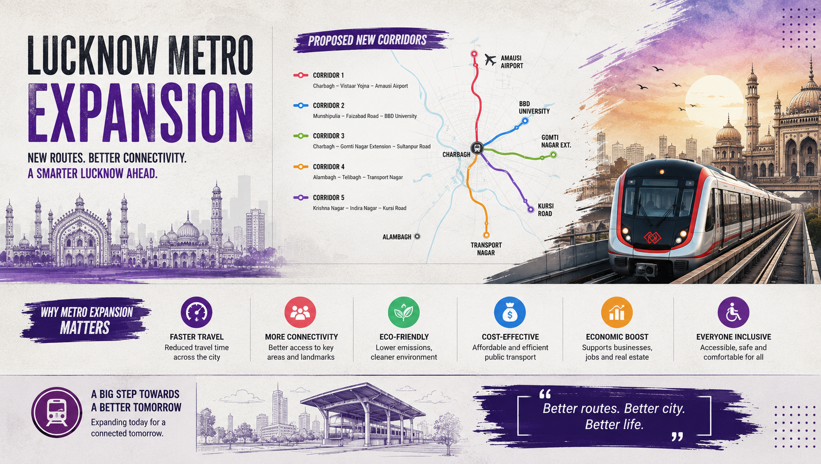 Lucknow Metro Expansion: New Routes and Future Connectivity Plans