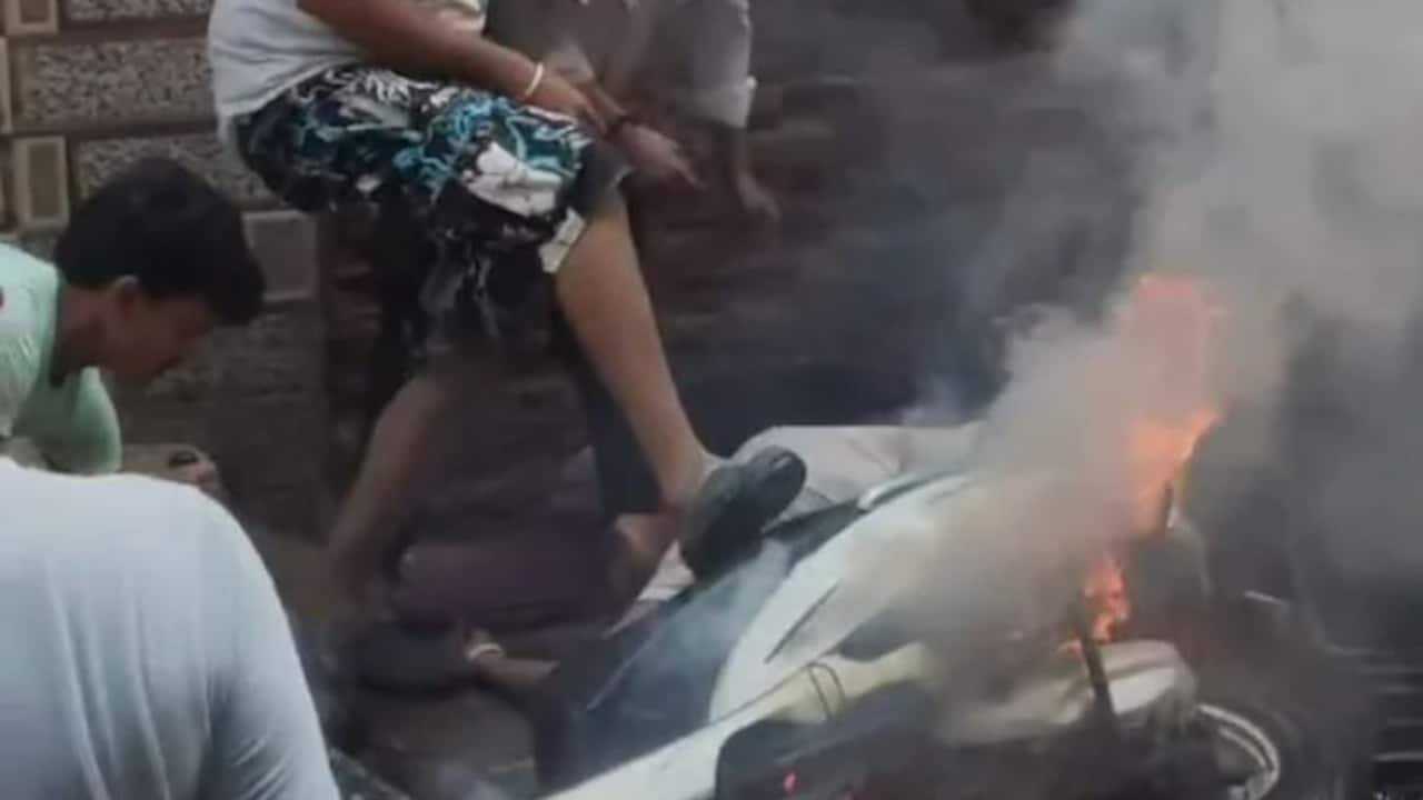 Scooter Catches Fire As High-Tension Power Line Snapped In Noida, 5 Injured