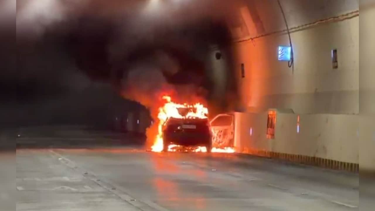Car Catches Fire Inside Mumbai Coastal Road Tunnel, Disrupts Traffic