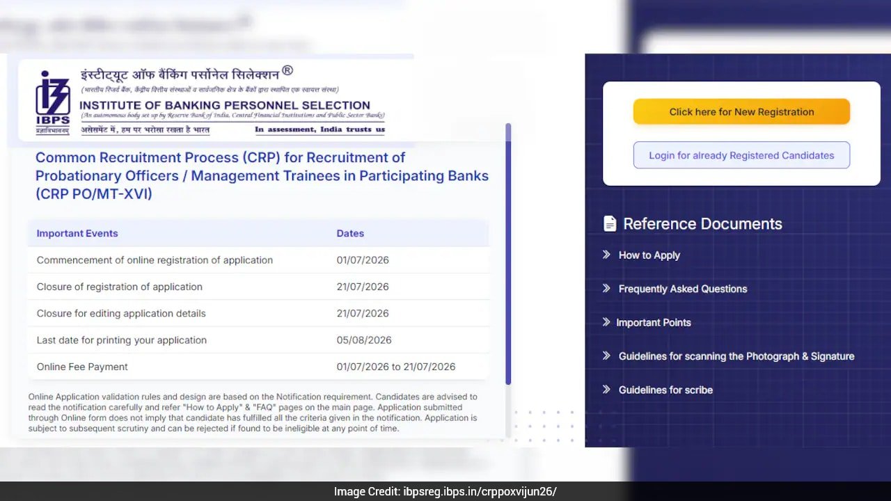 IBPS Probationary Officer Recruitment 2026: Registration Closing Tomorrow For 6,715 Vacancies