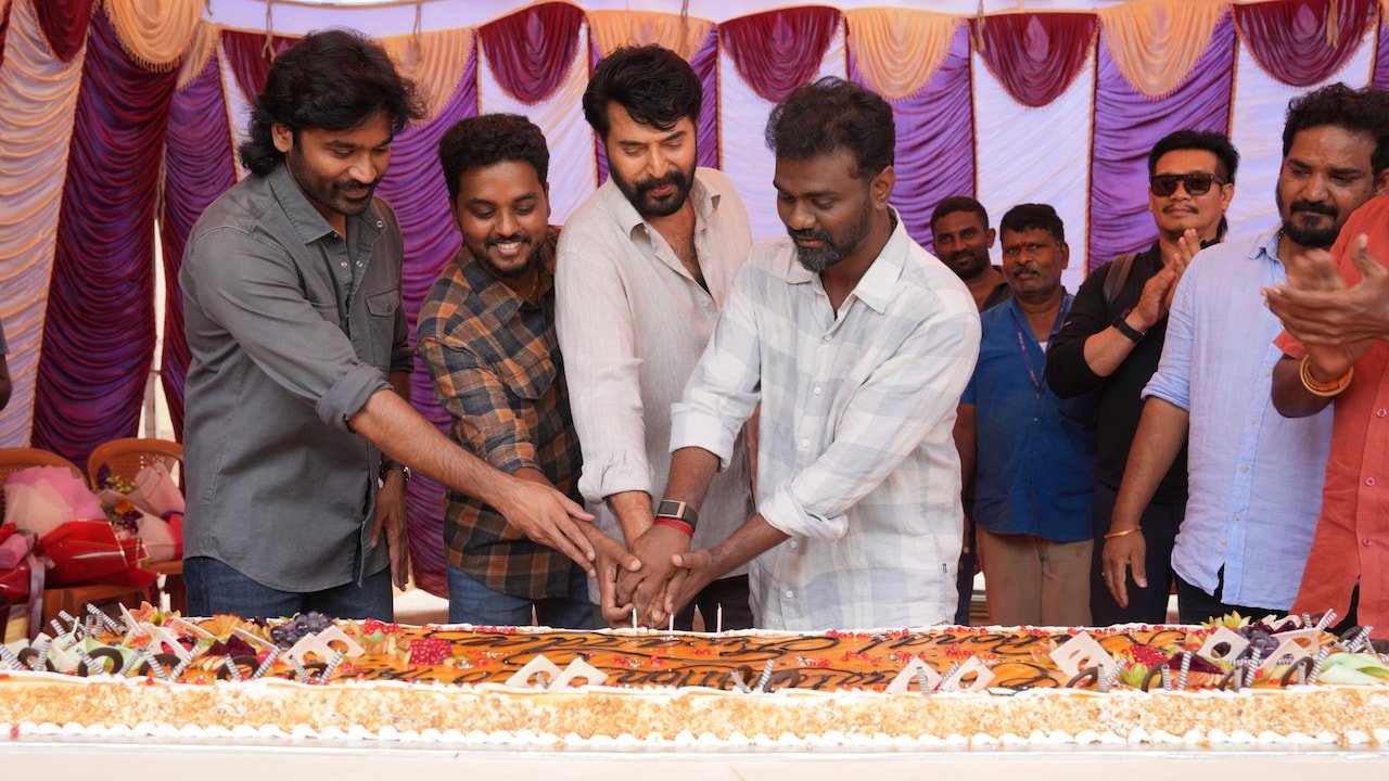 Mammootty, Dhanush Celebrate Their National Wins On Om Set. See Pics