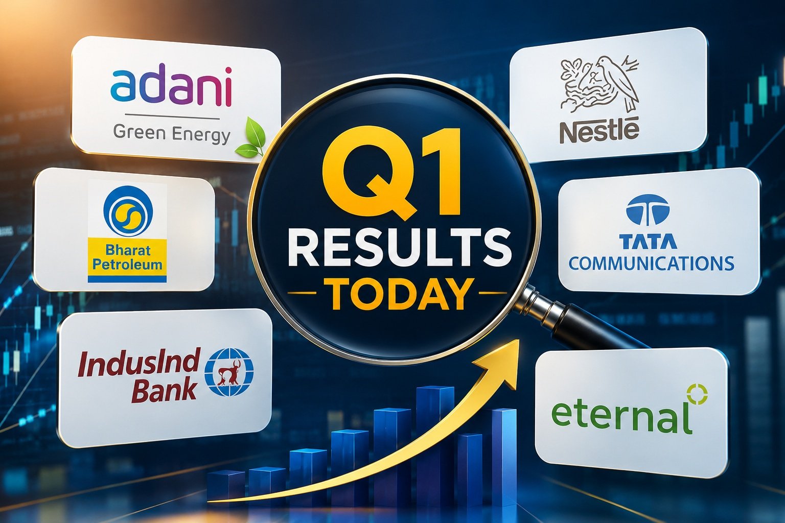 Q1 Earnings Today: Adani Green, BPCL, IndusInd Bank, Tata Communications, Nestle India