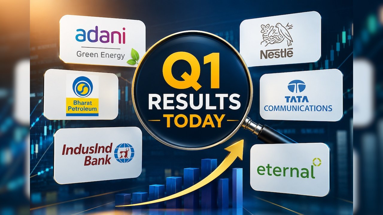 Q1 Results Today: IndusInd Bank, Tata Communications, Adani Green, BPCL, Nestlé India Among 60+ Companies Reporting On July 22