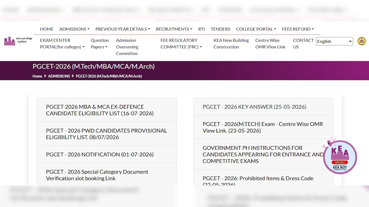 Karnataka PGCET 2026 Result: Expected Date, Time And Direct Link To Check Results