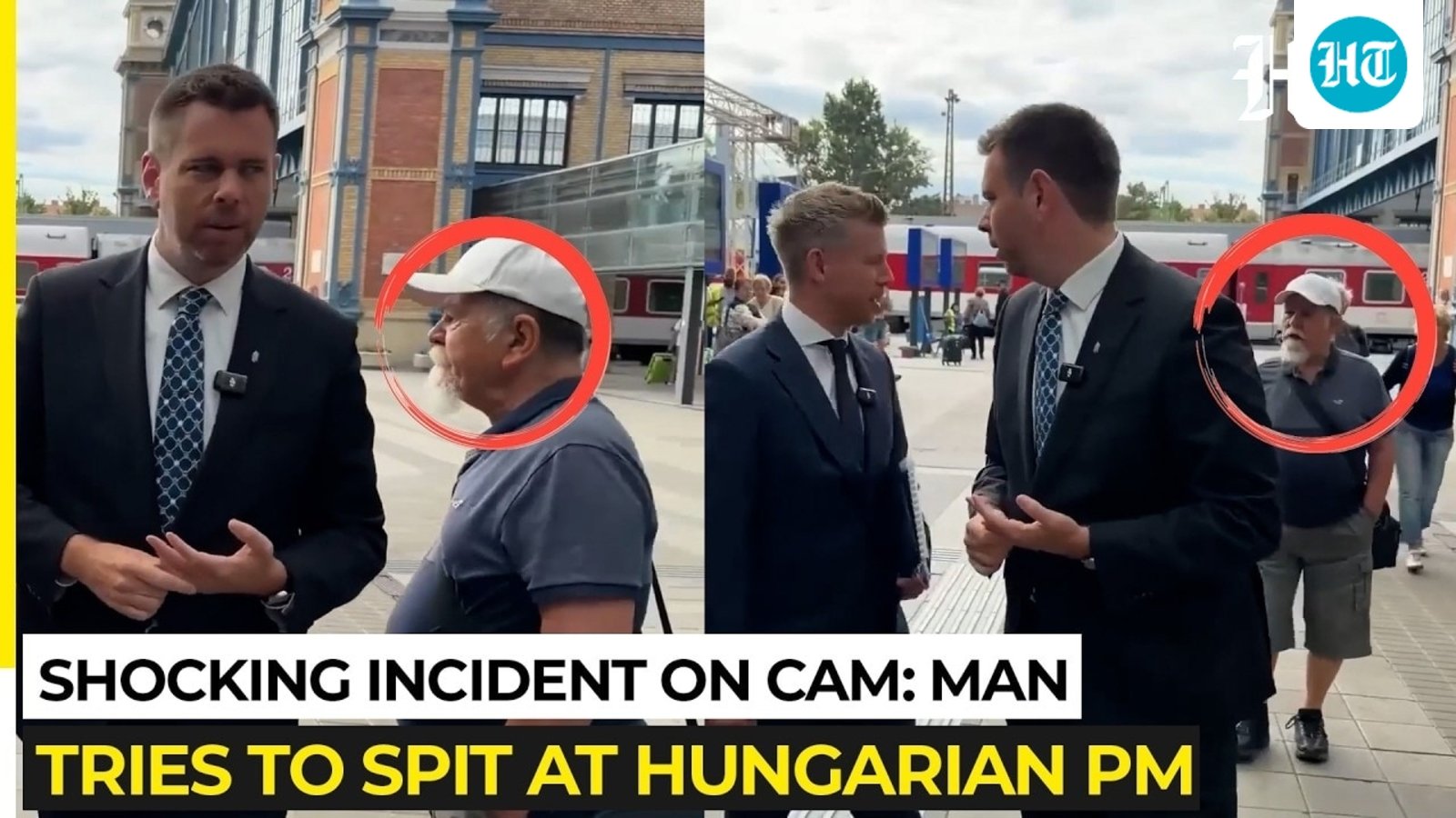 Hungarian leader almost spat on during livestream: Shocking street incident caught on camera