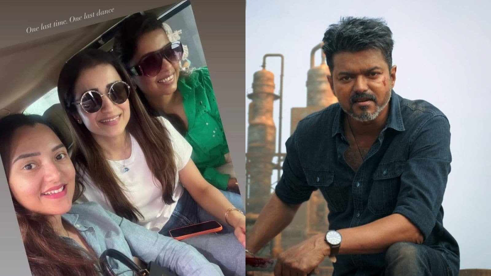 Trisha Shares Happy Picture After Watching Vijay's Jana Nayagan