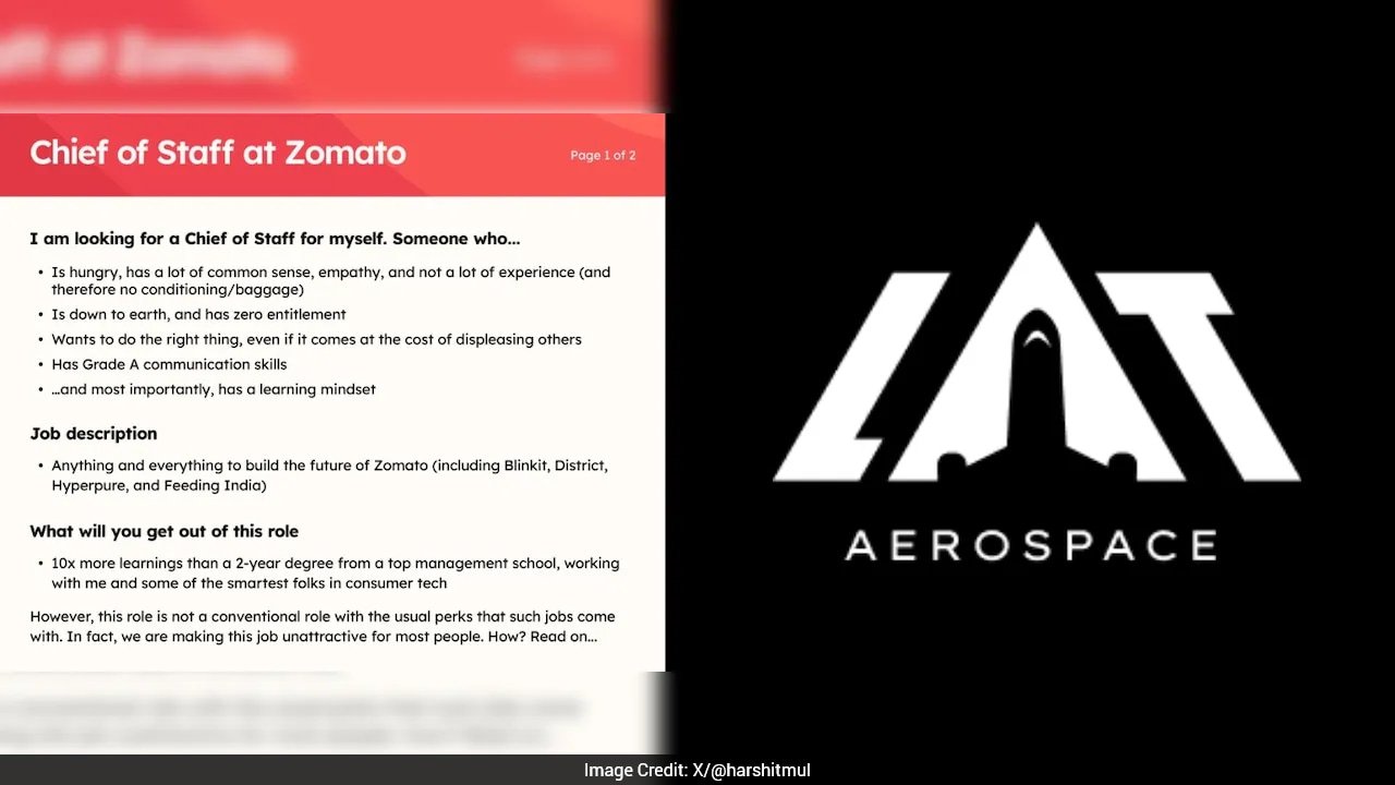 Man Who Applied To Zomato's Rs 20 lakh Chief Of Staff Role Reveals Why He Quit 16 Months Later