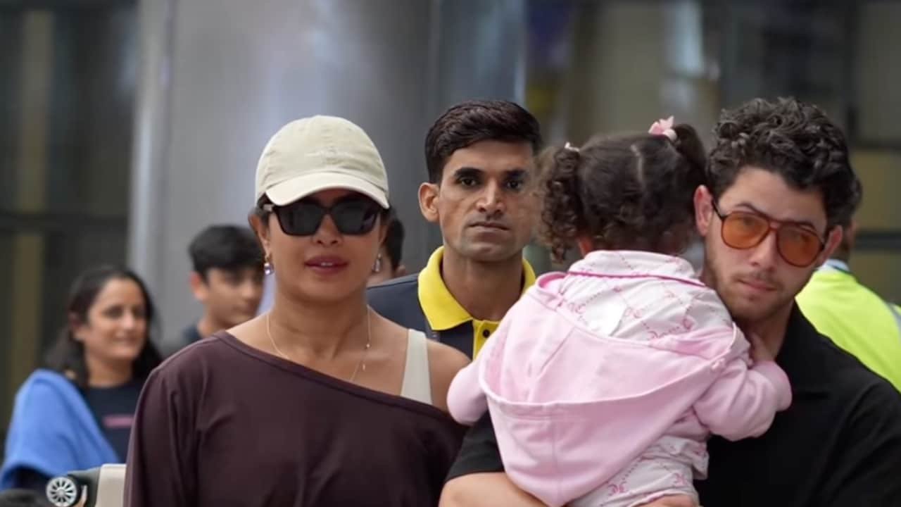 Priyanka Chopra Lands In Hyderabad With Husband Nick Jonas And Daughter Malti Marie