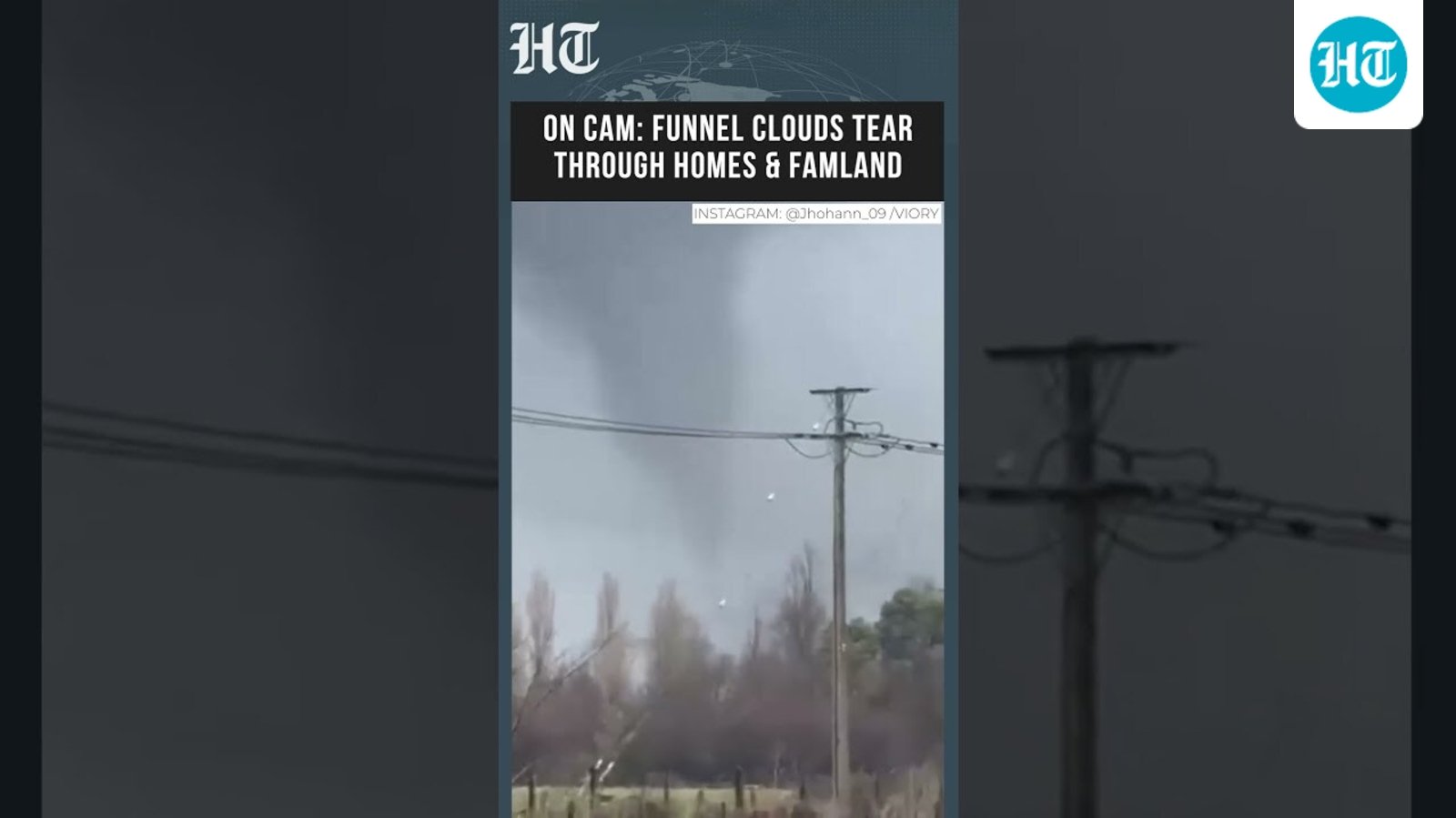 Three Funnel Clouds Strike Chile's Ñuble, Damaging Homes and Farms
