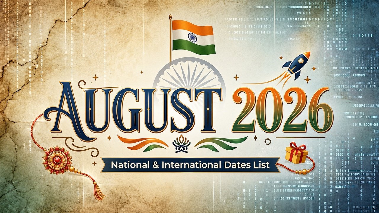 Important Days in August 2026: Full List of National and International Events, Dates and Significance