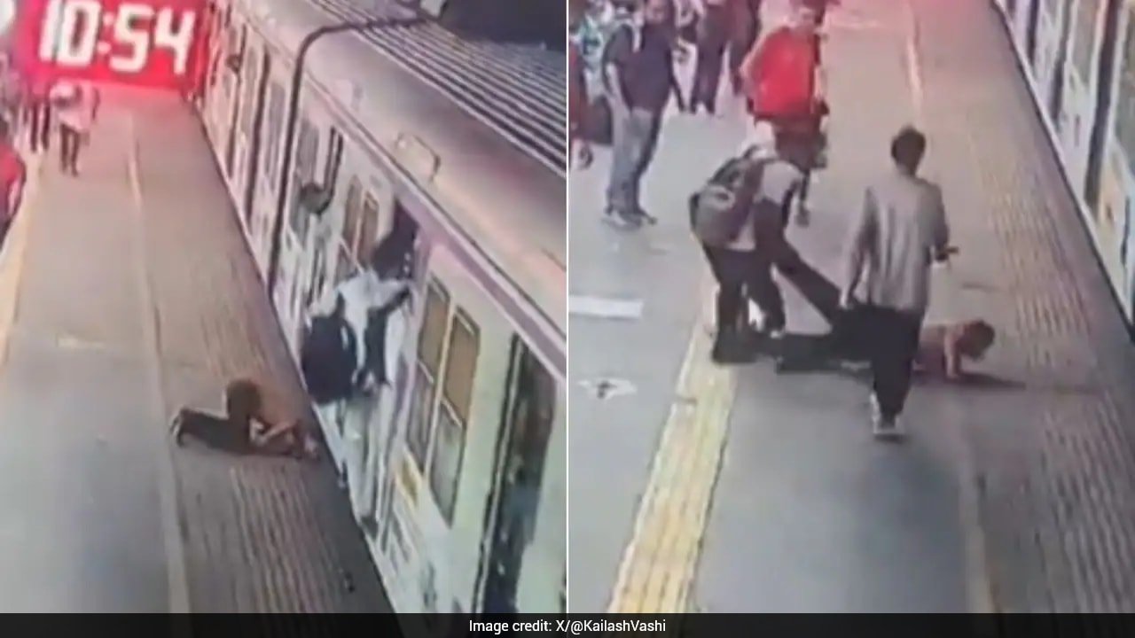 Alert Woman Police Officer Saves Man In Dramatic Rescue At Dadar Station
