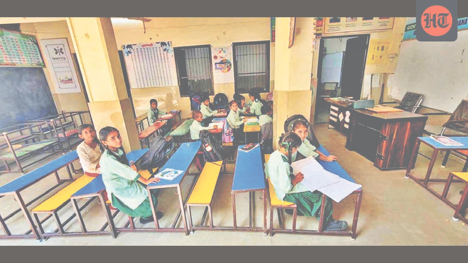 Ludhiana: Nine years on, this government school students continue to attend classes in corridor