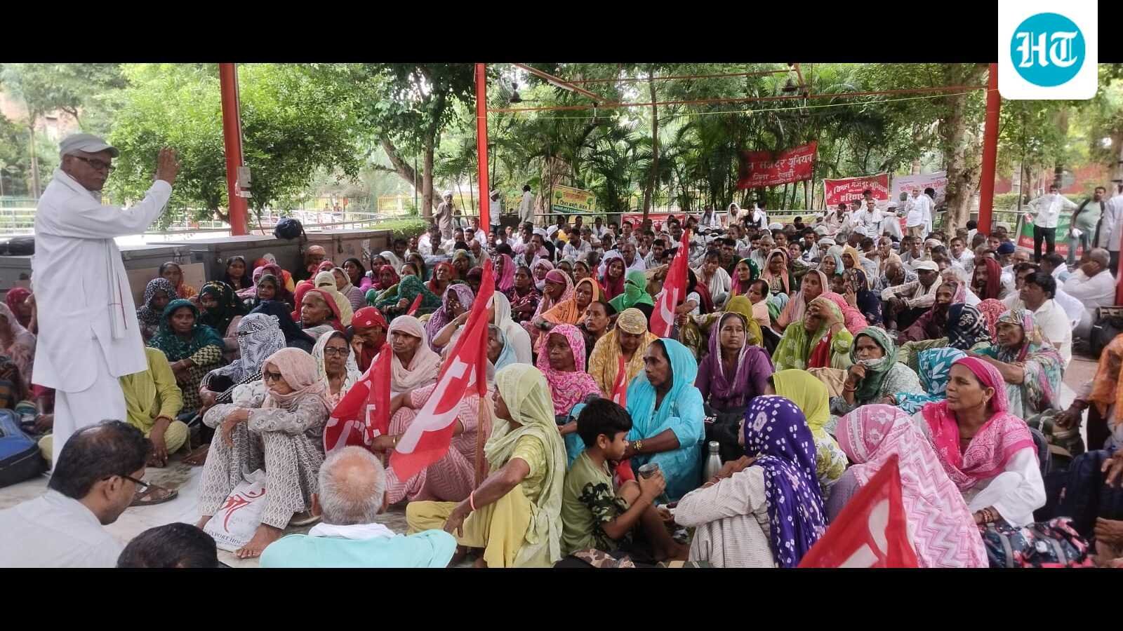 Haryana forest workers protest outside min’s home; seek regular jobs, better wage