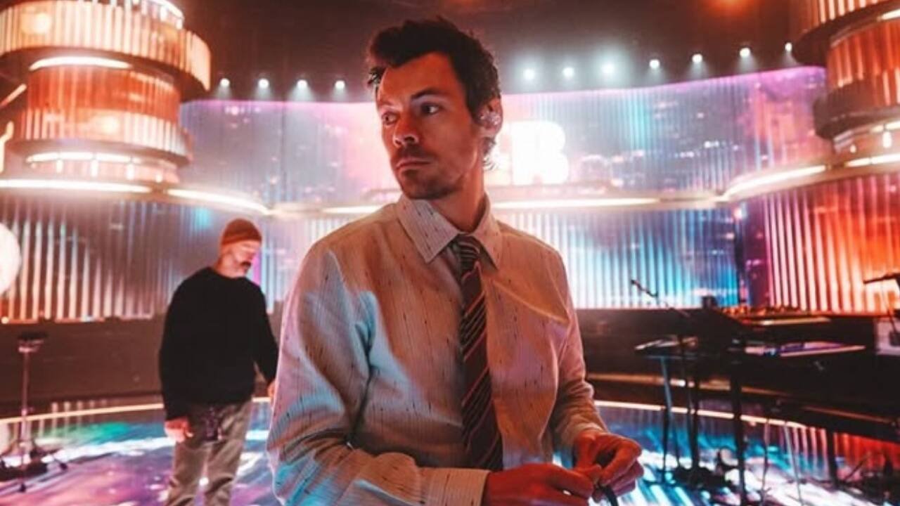 Harry Styles falls on stage during performance in Mexico