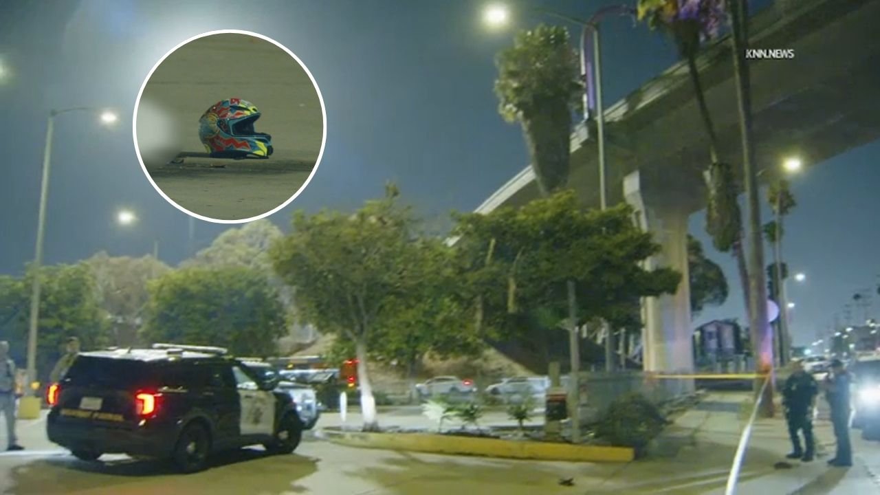 Motorcyclist dies after falling from 105 Freeway overpass in South Los Angeles