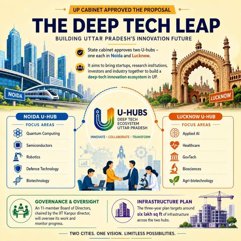 Cabinet clears deep-tech hubs in Lucknow, Noida