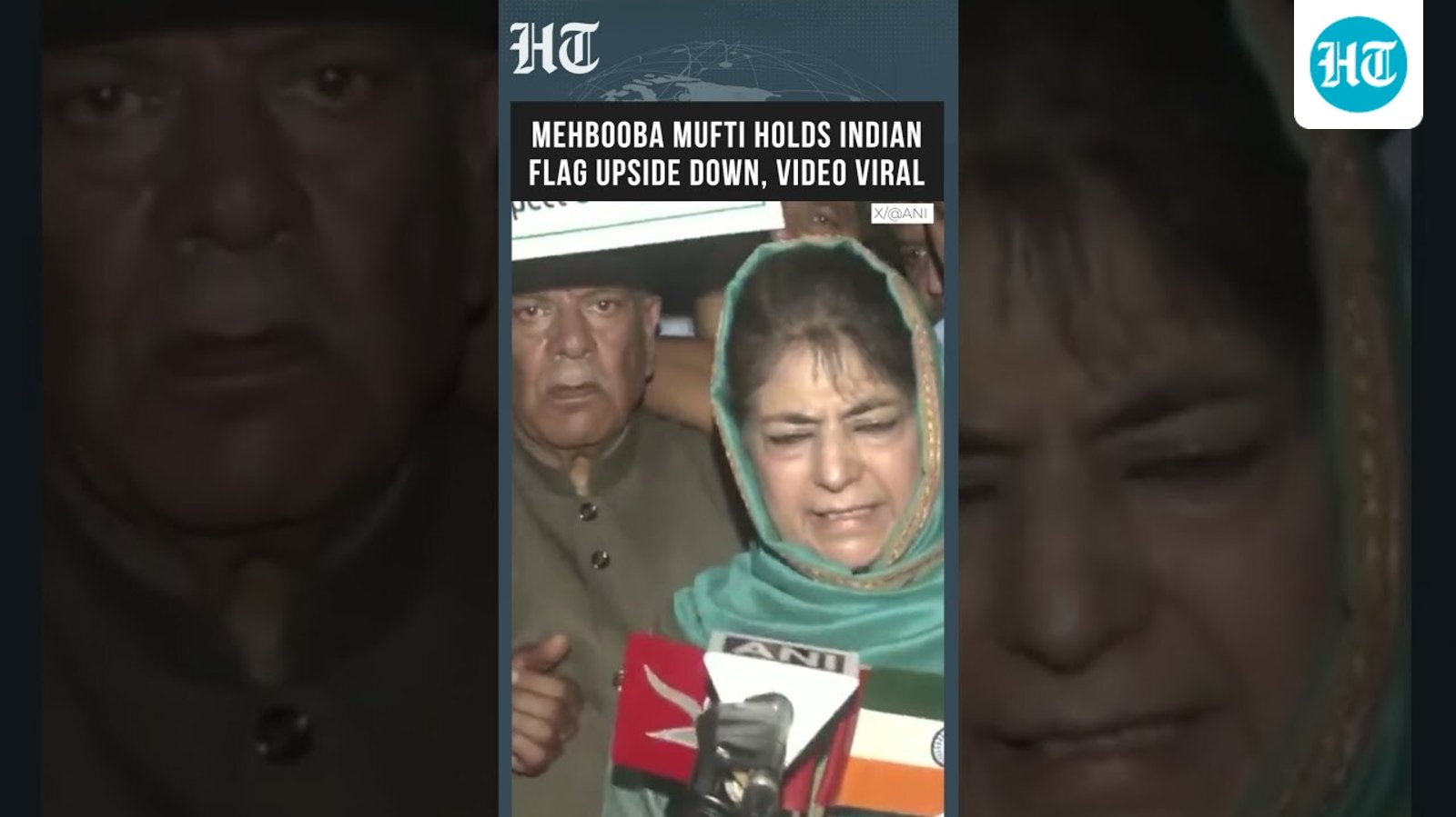 Viral Video Appears To Show Mehbooba Mufti Holding Indian Flag Upside Down; Sparks Debate