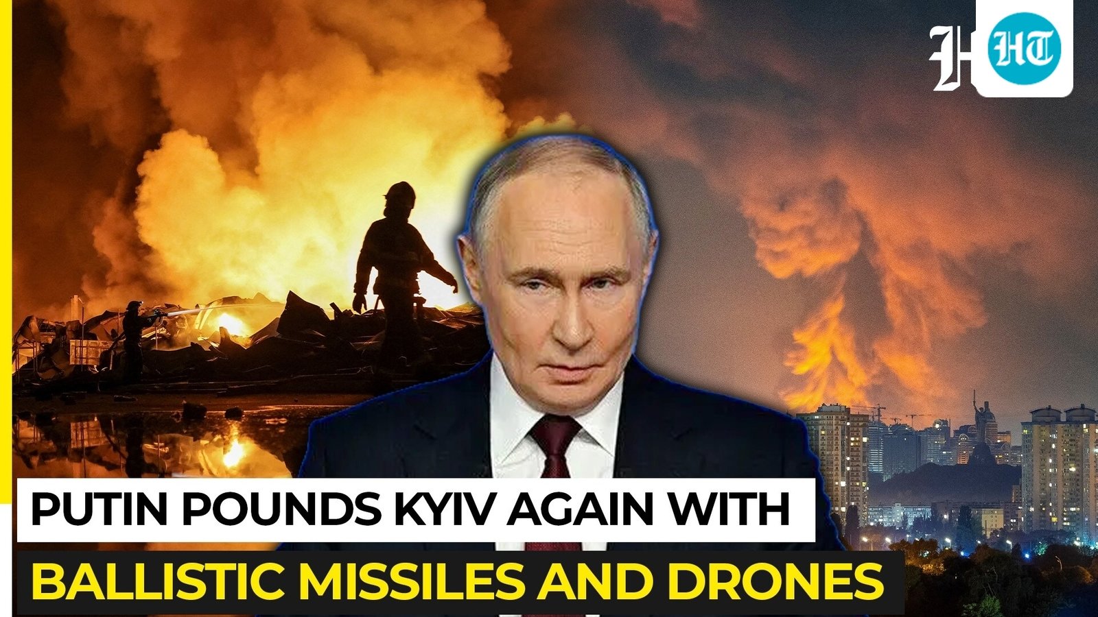 Putin pounds Kyiv with ballistic missiles & drones again: 1 killed, dozens injured; homes lose power