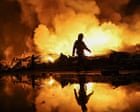 Deadly overnight Russian missile attack sparks fires across Kyiv – video