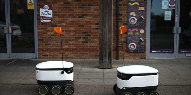 Milton Keynes, north of London, pioneers grocery delivery by small robots