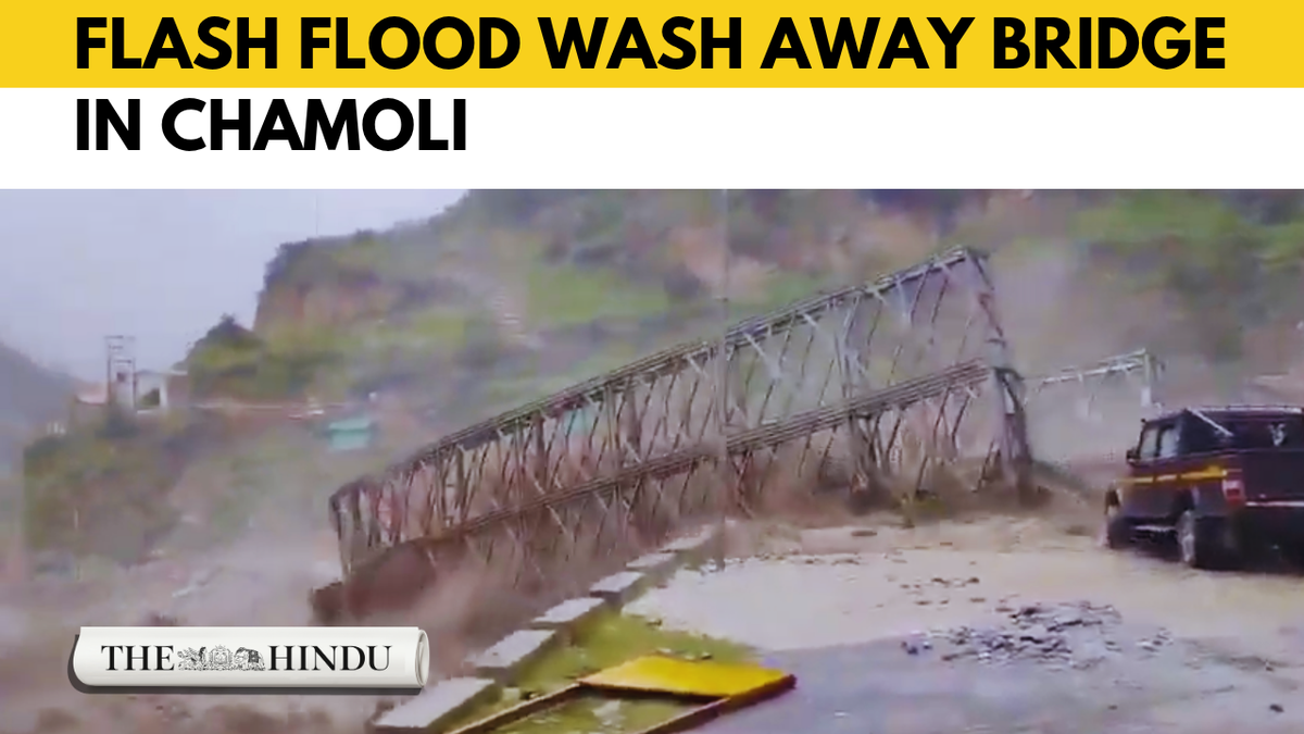 Chamoli hit by flash floods, bridge washed away