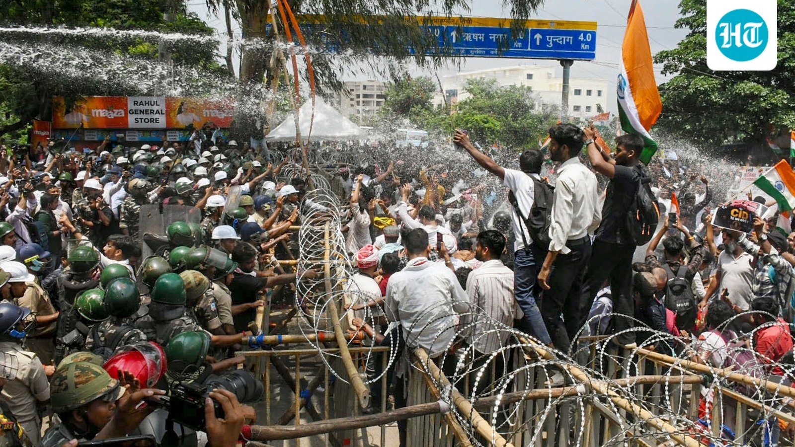 Protesting Jharkhand students face lathi charge, tear gas, water cannon during march to assembly