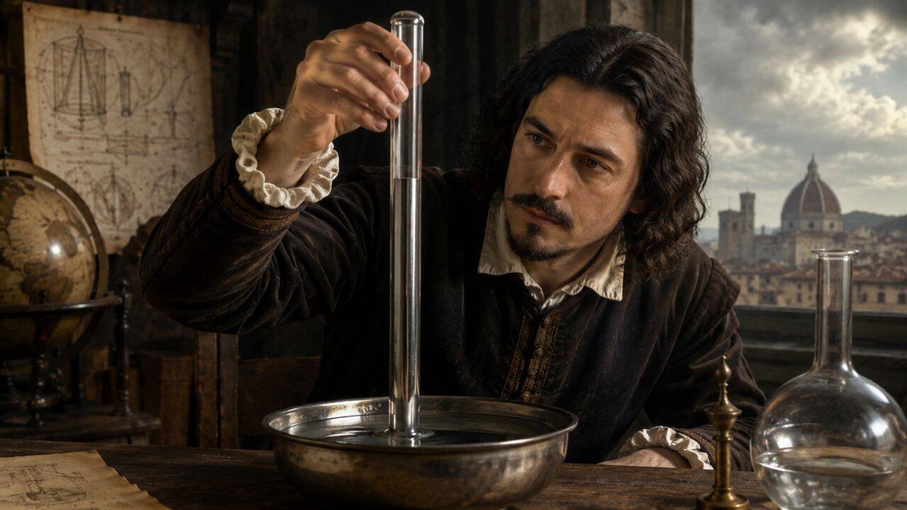 In 1643, Torricelli used mercury to measure the hidden pressure of Earth's air