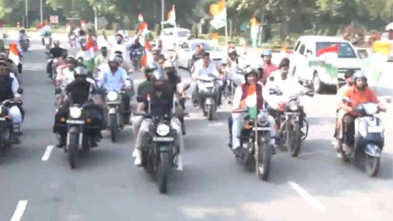 ‘Bharat is one, and will be forever’: VP Radhakrishnan flags off Tiranga bike rally in Delhi, NDA MPs participate