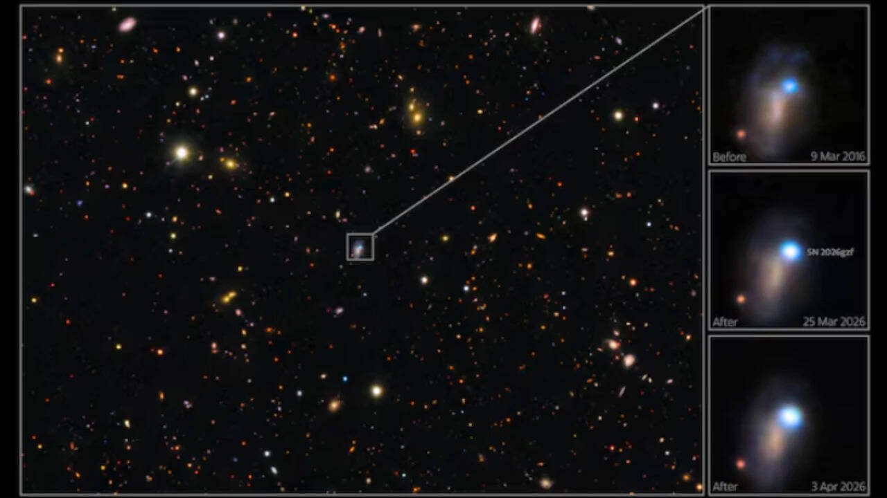 First glimpse of 30-Sun-mass star exploding captured by astronomers