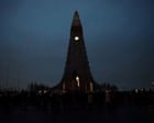 Iceland in complete darkness during total solar eclipse - video