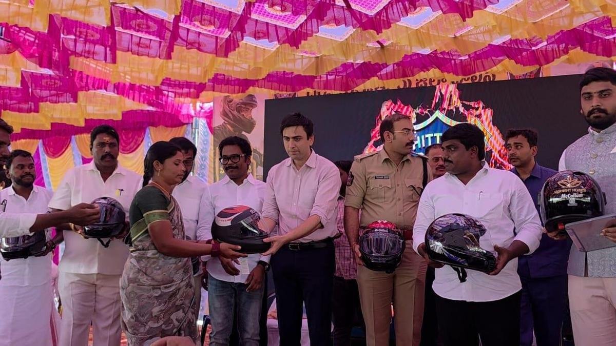 1,000 helmets distributed to riders as part of road safety drive in Chittoor district