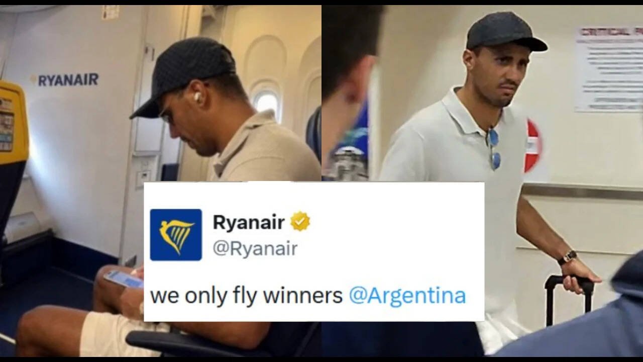 Ryanair mocks Argentina after World Cup winner Rodri spotted on ultra-low-budget flight