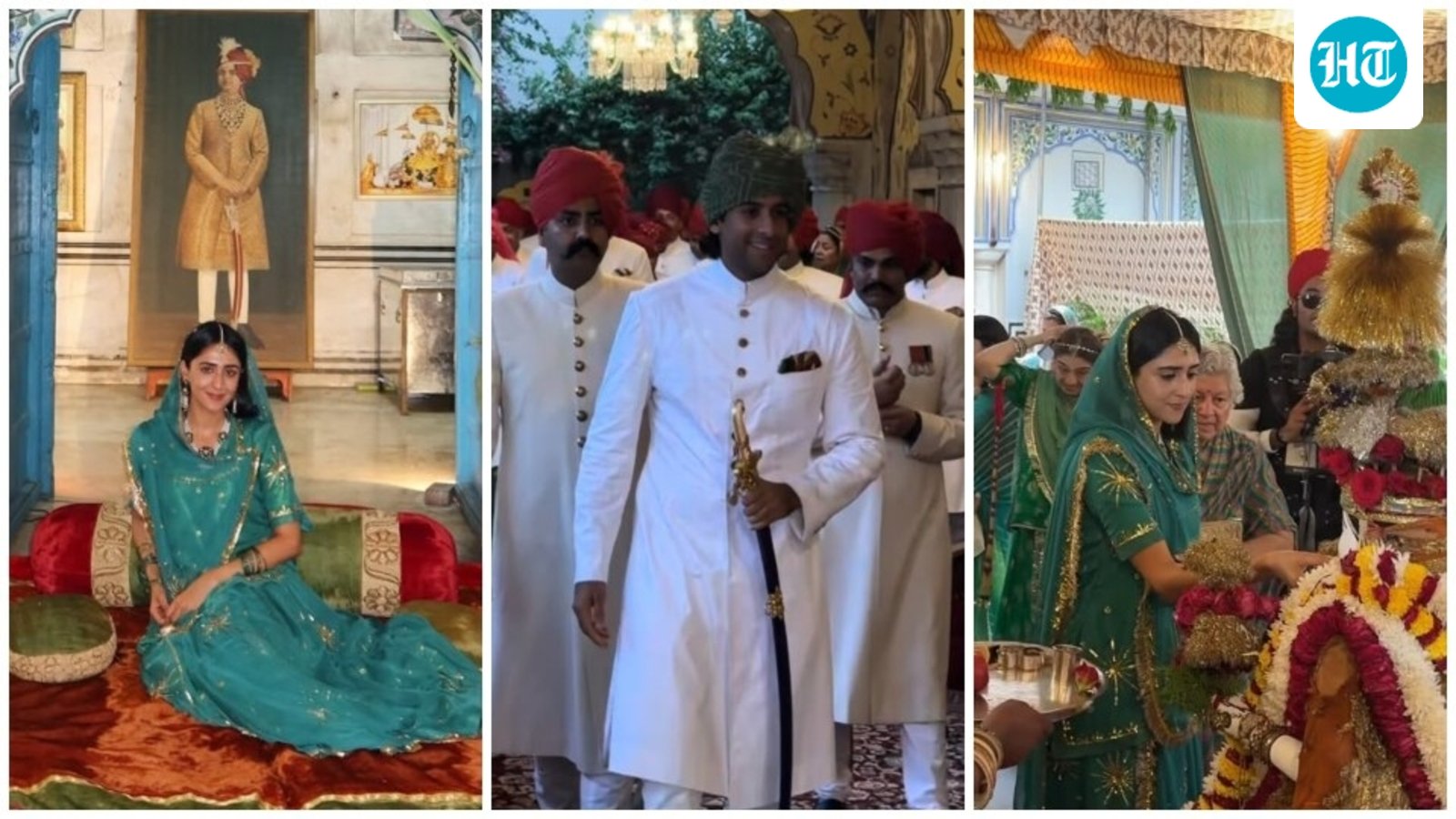 Inside Jaipur royal family's Teej celebrations at City Palace: Padmanabh Singh, Gauravi Kumari perform rituals