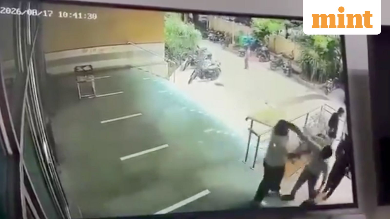 CCTV captures Delhi University PhD scholar slapping professor; student suspended, barred from campus | Watch video