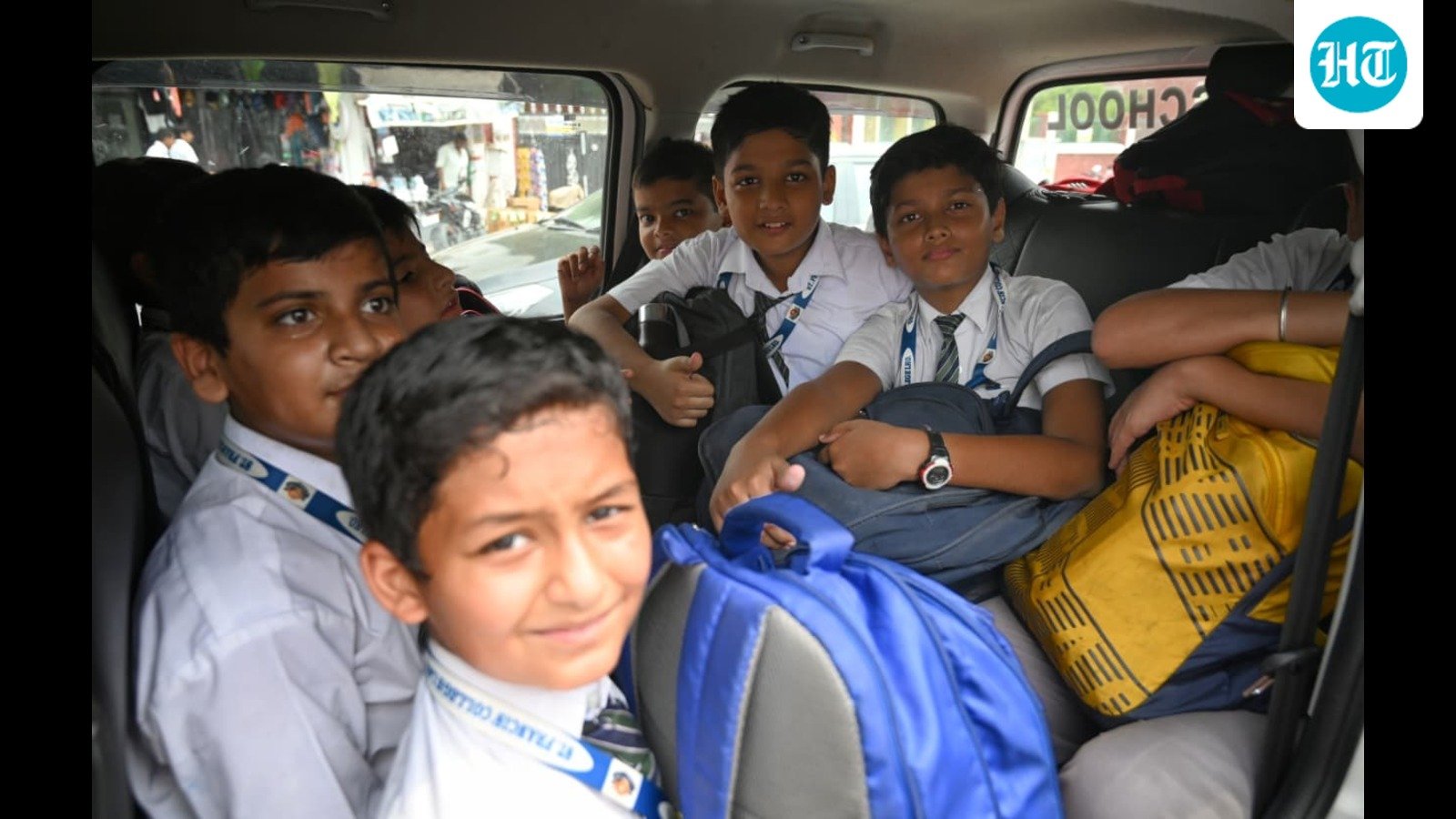 Cocking a snook at transport dept, overloaded school vans continue to ferry kids in Lko