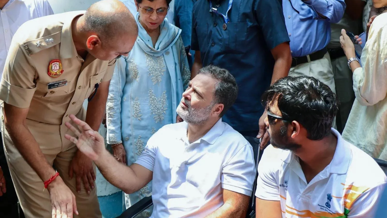 'Over 200 pellets in body, lost his eye': Rahul Gandhi sits on dharna with victim; seeks FIR