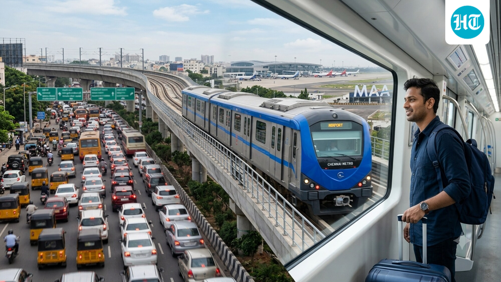 ‘41 mins by road, 21 mins by metro’: Chennai traveller says metro saved his flight