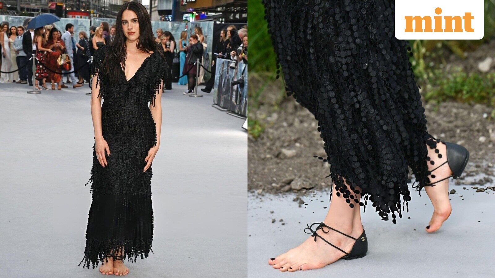 Margaret Qualley leaves internet in disbelief with barefoot sandals in London; where to buy them, cost and more