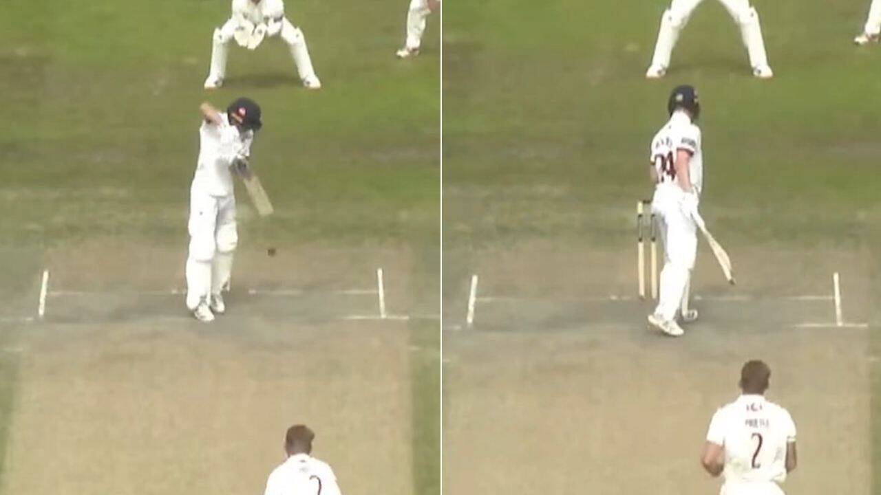 'One tip one hand': English batter out in bizarre fashion in County match - Watch
