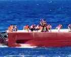 Helicopters and boats rescue passengers from capsized ferry in northern Cyprus  – video