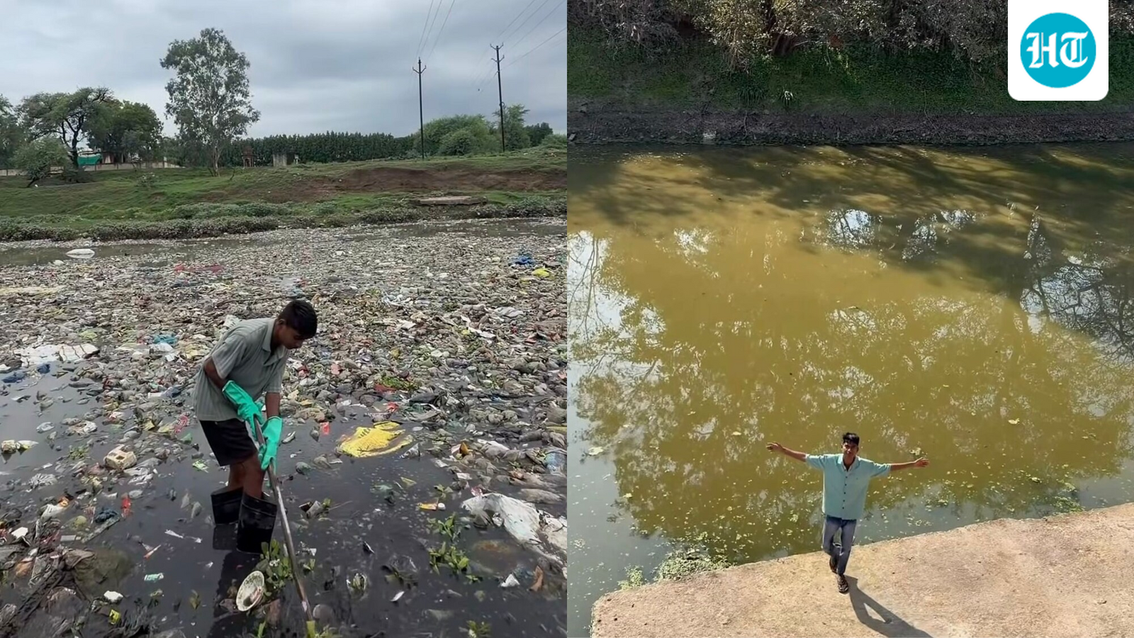 Gen Z cleans polluted Ajnar river in MP, shows before-and-after transformation: ‘Sirf videos nahi banaye, kaam bhi kiya'