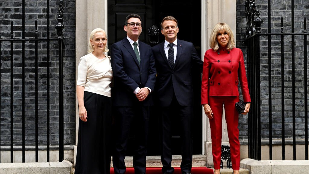 France's Macron meets UK PM Burnham at Downing Street