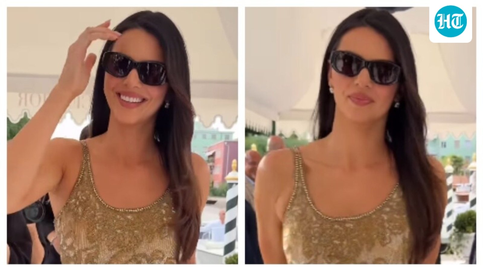 Kendall Jenner makes Venice Film Festival debut in a head-turning, vintage Giorgio Armani golden dress