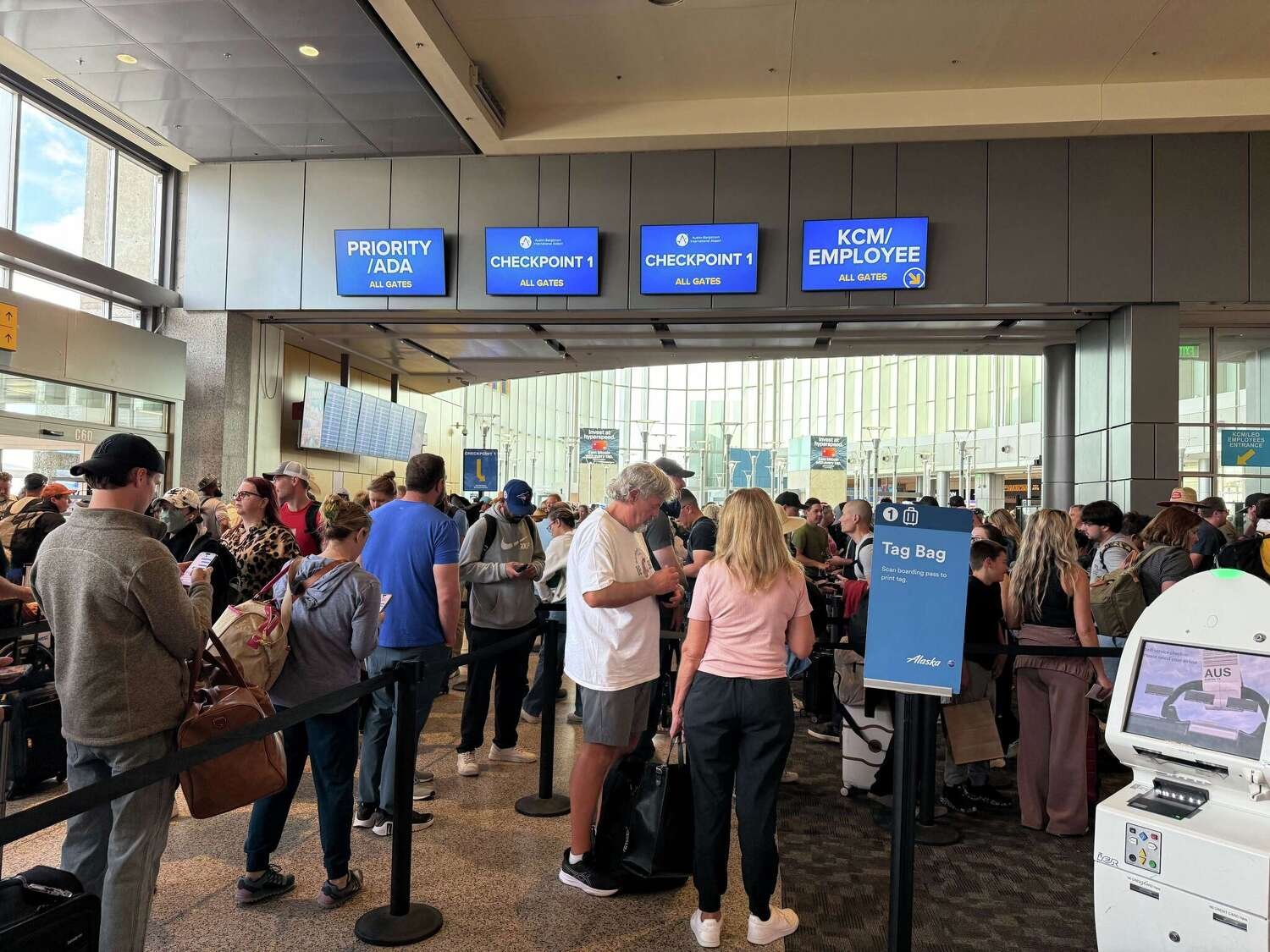 How early should you get to the Austin airport for Labor Day weekend?