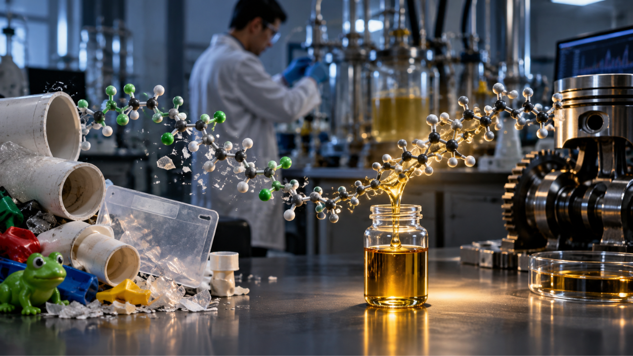 Scientists turn hard-to-recycle PVC into high-performance engine lubricant