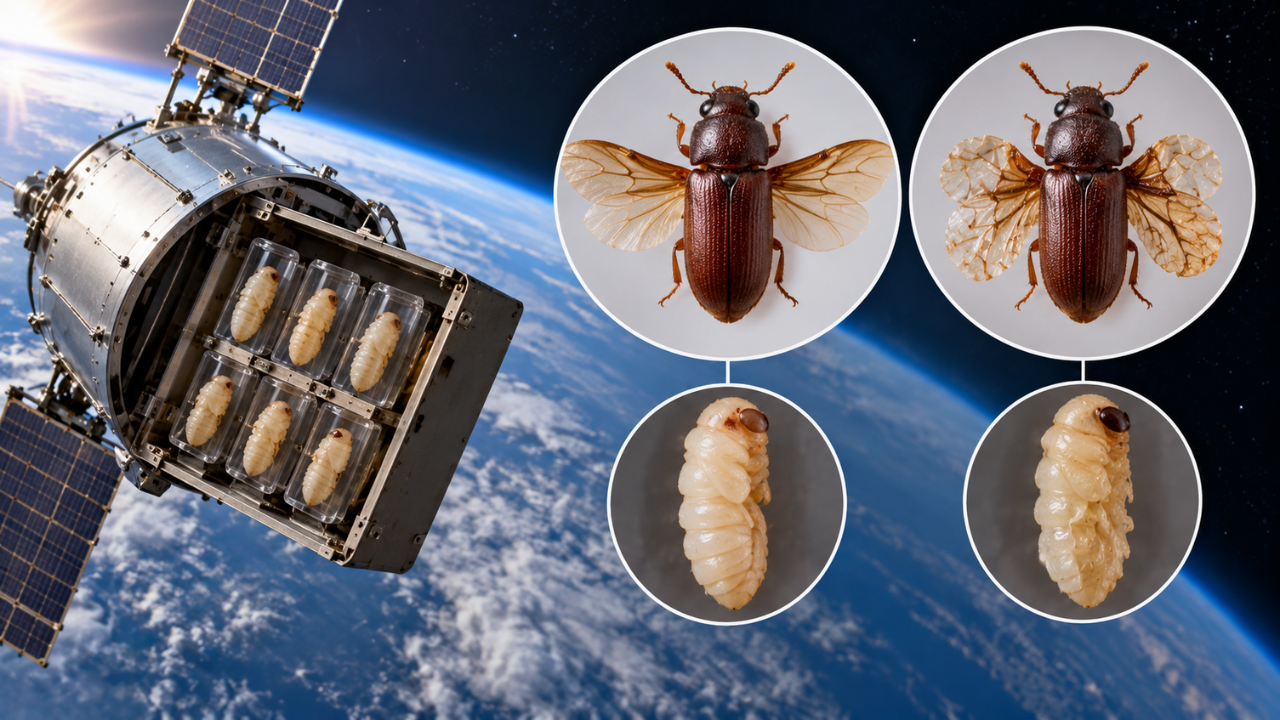 In 1967, Nasa flew flour beetle pupae into space; wing abnormalities rose from 29.9% to 44.8%