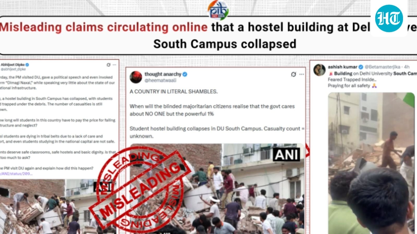 'Misleading': Govt fact checks Dipke's claim that ‘a hostel in DU South Campus has collapsed’