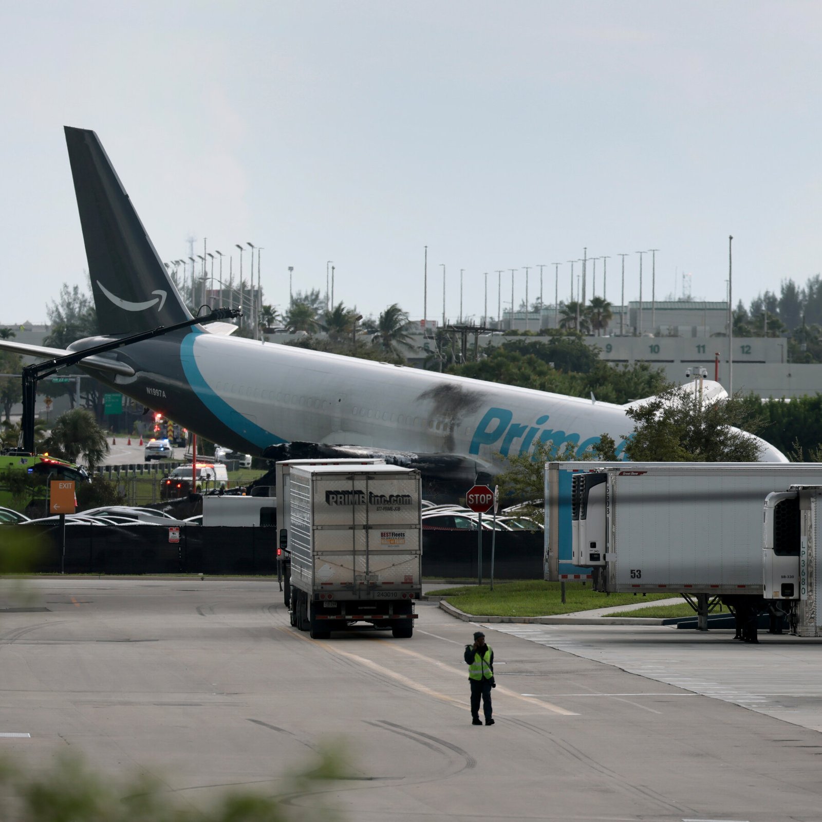 Cargo Plane Crashes at Miami Airport, Striking Vehicles