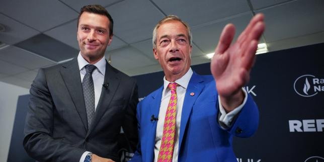 Jordan Bardella backs embattled far-right British ally Nigel Farage